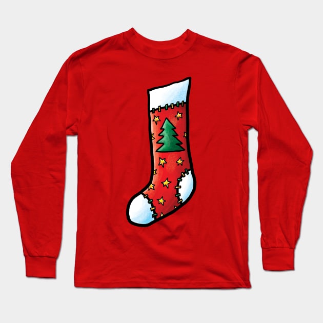 christmas stocking Long Sleeve T-Shirt by Grasdal